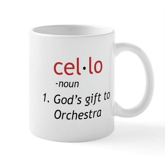 CafePress - Cello Definition Mug - 11 oz Ceramic Mug - Novelty Coffee Tea Cup