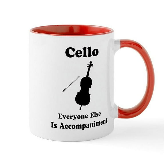 CafePress - Cello Player Mug - 11 oz Ceramic Mug - Novelty Coffee Tea Cup
