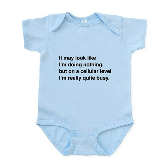 CafePress - Cells Are Busy Body Suit - Baby Light Bodysuit, Size Newborn - 24 Months
