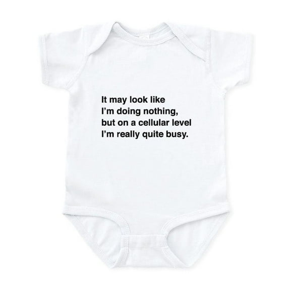 CafePress - Cells Are Busy Body Suit - Baby Light Bodysuit, Size Newborn - 24 Months