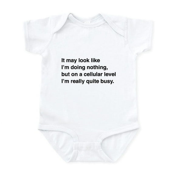 CafePress - Cells Are Busy Body Suit - Baby Light Bodysuit, Size Newborn - 24 Months