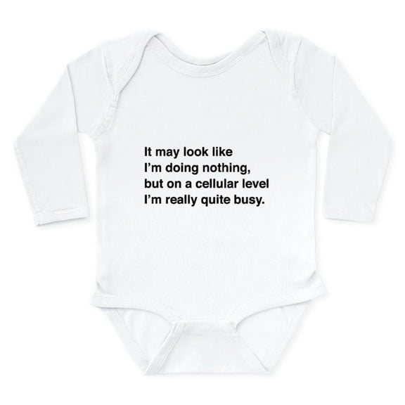 CafePress - Cells Are Busy Body Suit - Long Sleeve Cotton Baby Bodysuit