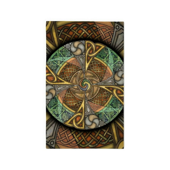 CafePress - Celtic Aperture Mandala 3'X5' Area Rug - 3'x5' Decorative Area Rug, Fabric Throw Rug