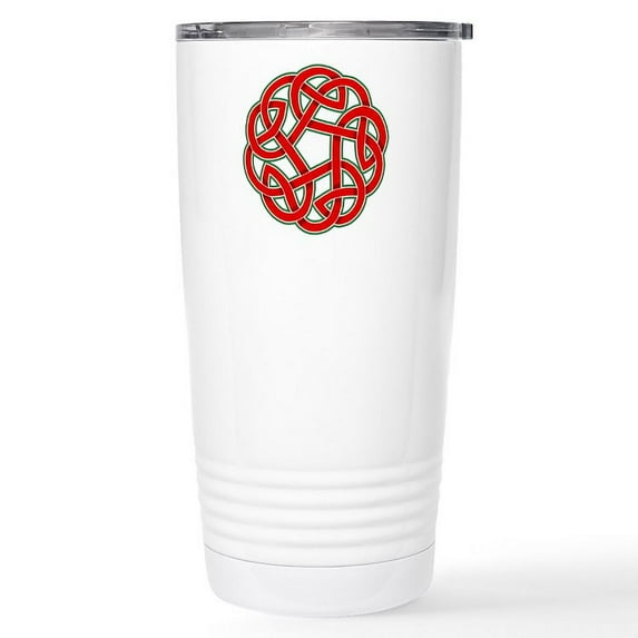 CafePress - Celtic Christmas Knot Stainless Steel Travel Mug - Insulated Stainless Steel Travel Tumbler 20 oz.