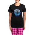 thumbnail image 1 of CafePress - Celtic Dragons In Blue Gray Women's Dark Pajamas - Women's Short Sleeve Print T-Shirt and Pants Dark Cotton Pajama Set, 1 of 7