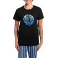 thumbnail image 1 of CafePress - Celtic Dragons In Blue Gray Women's Dark Pajamas - Women's Short Sleeve Print T-Shirt and Pants Dark Cotton Pajama Set, 1 of 7