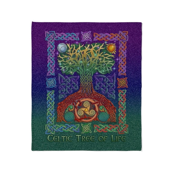 CafePress - Celtic Tree Of Life Throw Blanket - Soft Fleece Throw Blanket, 50"x60" for All Ages