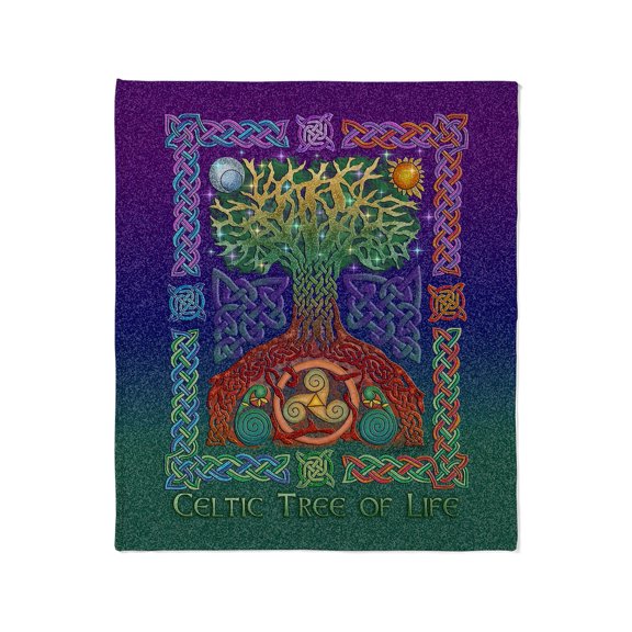 CafePress - Celtic Tree Of Life Throw Blanket - Soft Fleece Throw Blanket, 50"x60" for All Ages