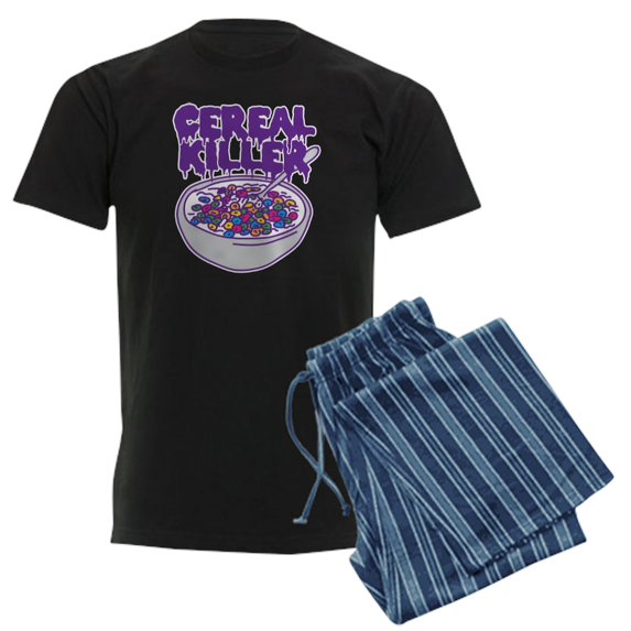 CafePress - Cereal Killer Men's Dark Pajamas - Men's Dark Loose Fit Cotton Pajama Set