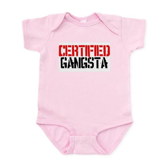 CafePress - Certified Gangsta Infant Bodysuit - Baby Light Bodysuit, Size Newborn - 24 Months