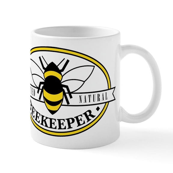 CafePress - Certified Natural Beekeeper - 11 oz Ceramic Mug - Novelty Coffee Tea Cup