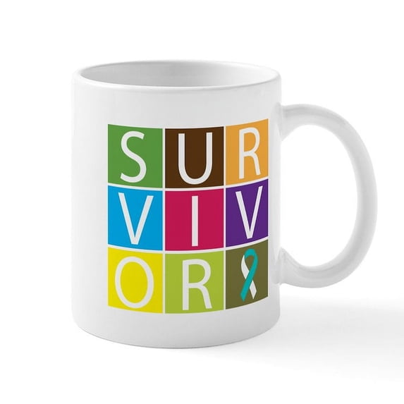CafePress - Cervicalcancer Survivortile Mug - 11 oz Ceramic Mug - Novelty Coffee Tea Cup