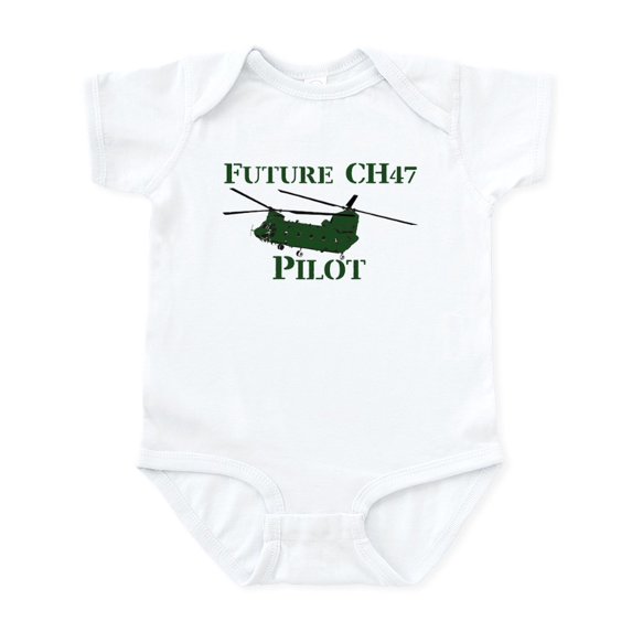 CafePress - Ch47 Infant Bodysuit - Baby Light Bodysuit, Size Newborn - 24 Months