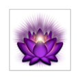 thumbnail image 1 of CafePress - Chakra Lotus Crown Violet Square Sticker 3 X 3 - Square Sticker 3" x 3", 1 of 1