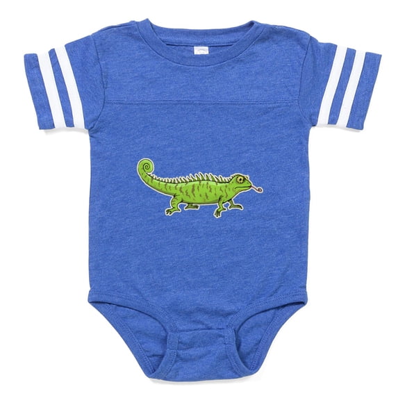 CafePress - Chameleon Drawing - Cute Infant Baby Football Bodysuit