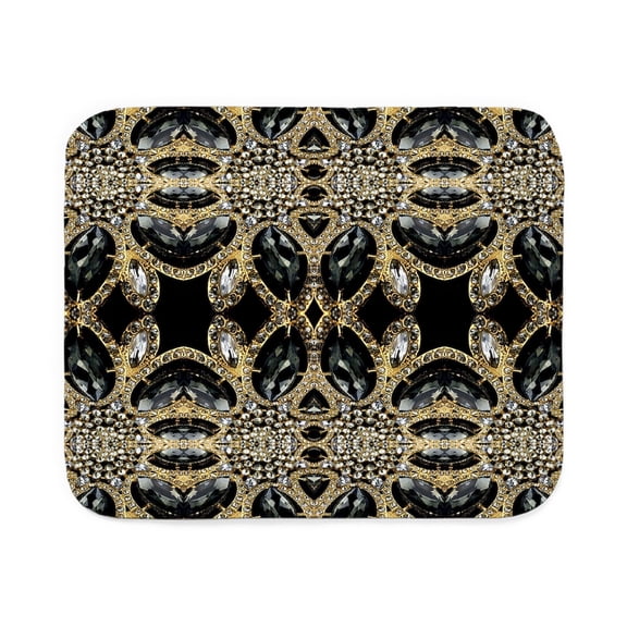 CafePress - Champagne Gold Black Rhinestone - Sherpa Fleece Throw Blanket 60" x 50"
