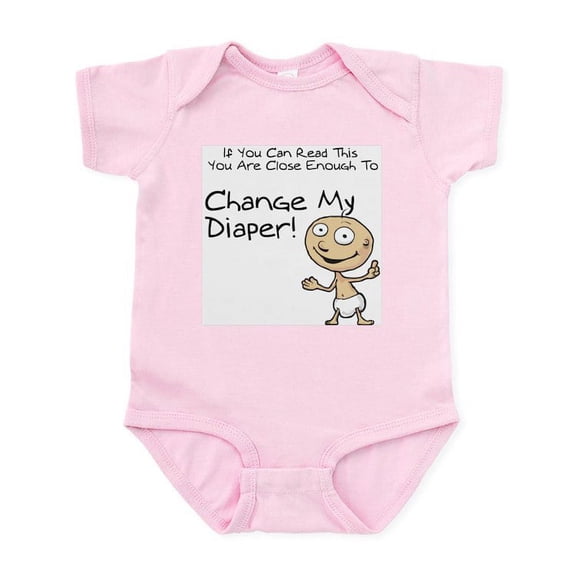 CafePress - Change My Diaper! Infant Bodysuit - Baby Light Bodysuit, Size Newborn - 24 Months