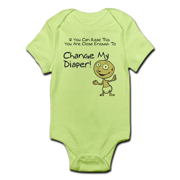 CafePress - Change My Diaper! Infant Bodysuit - Baby Light Bodysuit