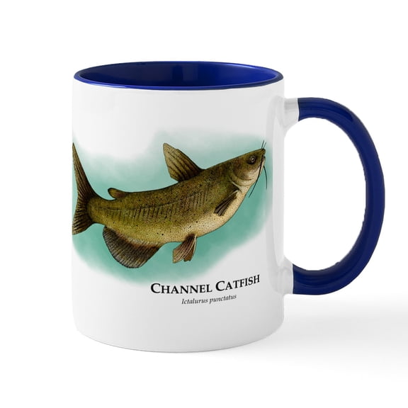 CafePress - Channel Catfish Mug - 11 oz Ceramic Mug - Novelty Coffee Tea Cup