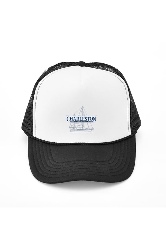 - Charleston SC - Adjustable Unisex Printed Trucker Hat with Mesh Back