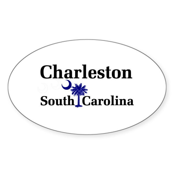CafePress - Charleston South Carolina Oval Sticker - Sticker (Oval)