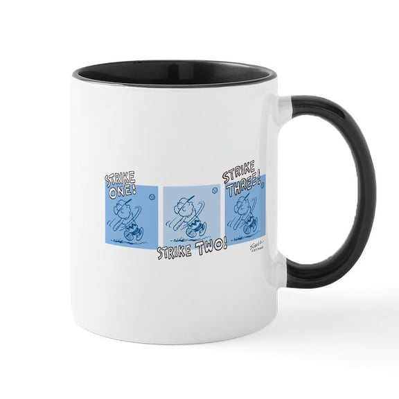 CafePress - Charlie Brown Baseball Mug - 11 oz Ceramic Mug - Novelty Coffee Tea Cup