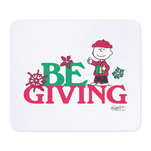 CafePress - Charlie Brown: Be Giving Mousepad - Non-slip Rubber Mousepad, Gaming Mouse Pad