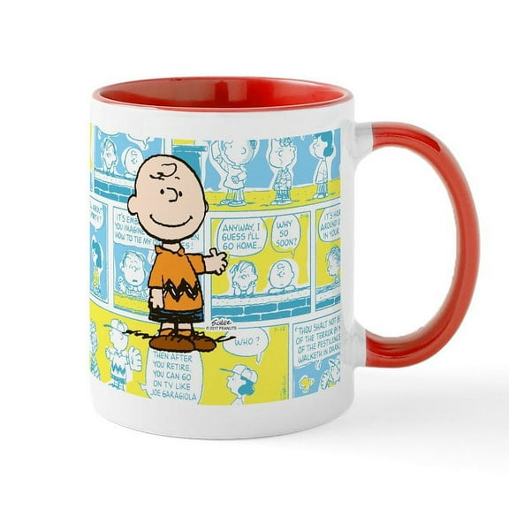 CafePress - Charlie Brown Comic Strip - 11 oz Ceramic Mug - Novelty Coffee Tea Cup