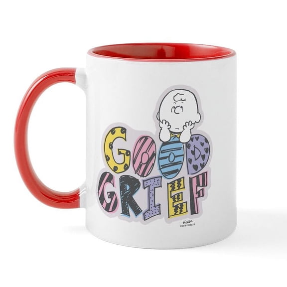CafePress - Charlie Brown Good Grief Mugs - 11 oz Ceramic Mug - Novelty Coffee Tea Cup