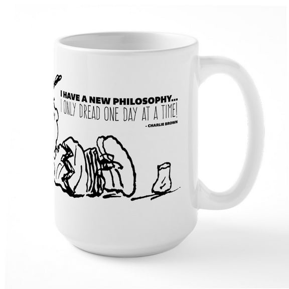 CafePress - Charlie Brown Philosophy Mug - 15 oz Ceramic Large White Novelty Mug