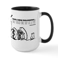 thumbnail image 1 of CafePress - Charlie Brown Philosophy Mug - 15 oz Ceramic Large White Novelty Mug, 1 of 4