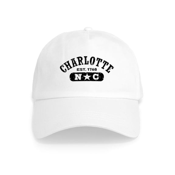 CafePress - Charlotte NC Cap - Adjustable 100% Brushed Unisex Casual Cotton Baseball Cap, Beige, 1