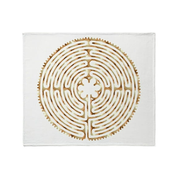 CafePress - Chartres Labyrinth Pearl Throw Blanket - Soft Fleece Throw Blanket, 50"x60" for All Ages