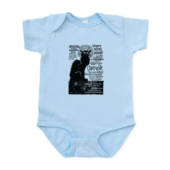 CafePress - Chat Noir Cat Body Suit - Baby Light Bodysuit, Size Newborn - 24 Months