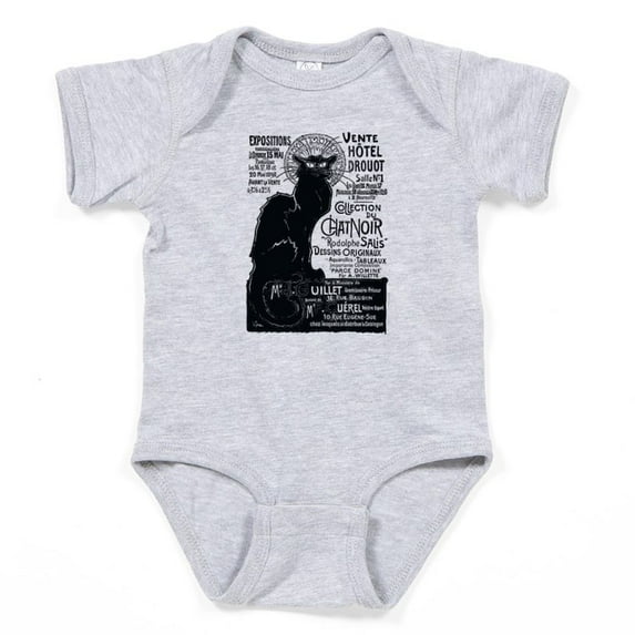 CafePress - Chat Noir Cat - Cute Infant Bodysuit Baby Romper - Size Newborn - 24 Months