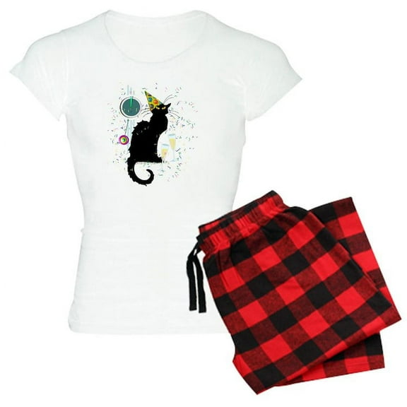 CafePress - Chat Noir New Years Party C - Women's Light Pajamas