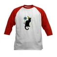 thumbnail image 1 of CafePress - Chat Noir New Years Party Countdow Baseball Jersey - Kids Cotton Baseball Jersey, 3/4 Sleeve Shirt, 1 of 4