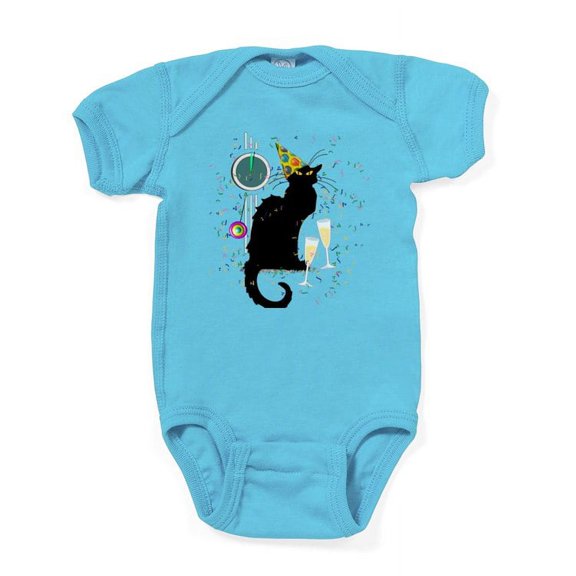 CafePress - Chat Noir New Years Party Countdown - Cute Infant Bodysuit Baby Romper - Size Newborn - 24 Months