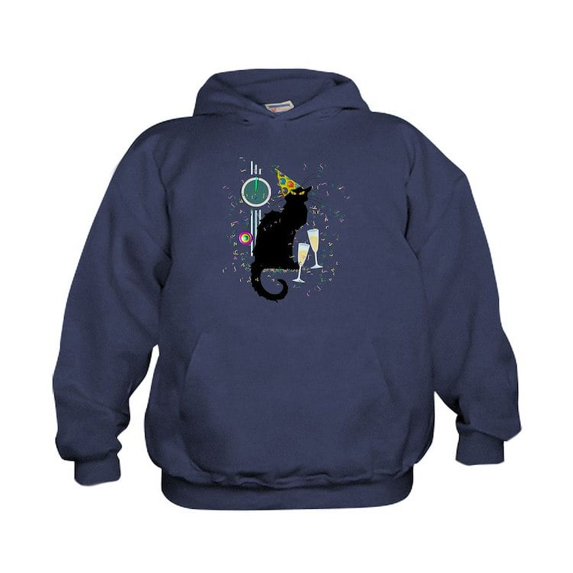 CafePress - Chat Noir New Years Party Countdown - Kids Hooded Sweatshirt, Classic Hoodie
