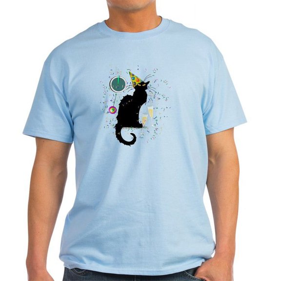 CafePress - Chat Noir New Years Party Countdown Light T Shirt - Light T-Shirt - CP