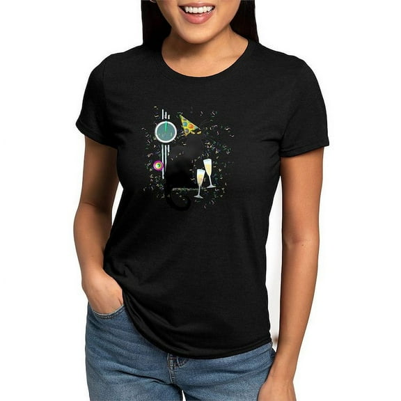 CafePress - Chat Noir New Years Party Countdown Light T Shirt - Womens Tri-blend T-Shirt