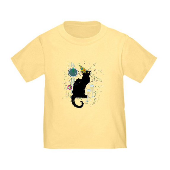 CafePress - Chat Noir New Years Party Countdown T Shirt - Cute Toddler T-Shirt, 100% Cotton