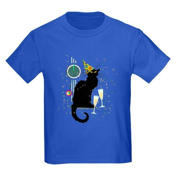 CafePress - Chat Noir New Years Party Countdown T Shirt - Dark T-Shirt Kids XS-XL