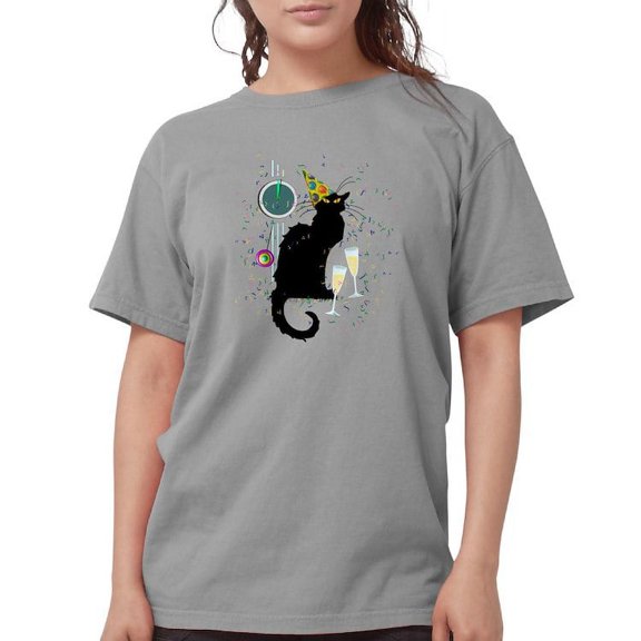CafePress - Chat Noir New Years Party Countdown T Shirt - Womens Comfort Colors® Shirt