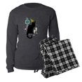 thumbnail image 1 of CafePress - Chat Noir New Years Party Countdown - Women's Long Sleeve Charcoal Gray Pajamas, 1 of 3