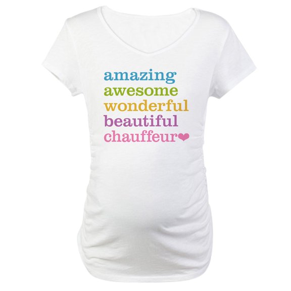 CafePress - Chauffeur Maternity T Shirt - Cotton Maternity T-shirt, Cute & Funny Pregnancy Tee