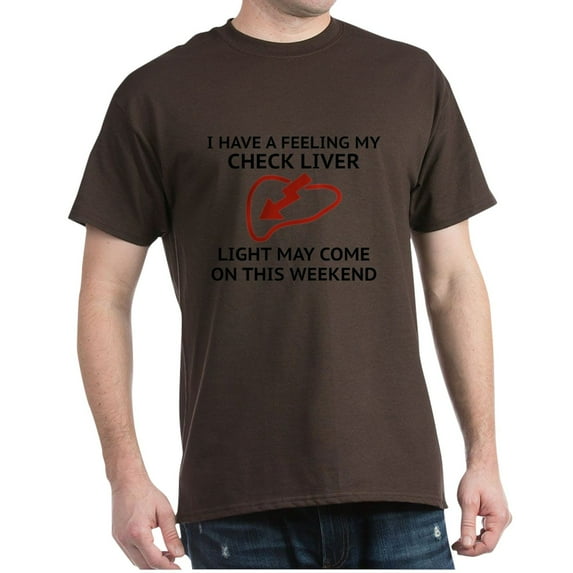 CafePress - Check Liver Light Dark T Shirt - Men's Classic Graphic Cotton T-Shirt