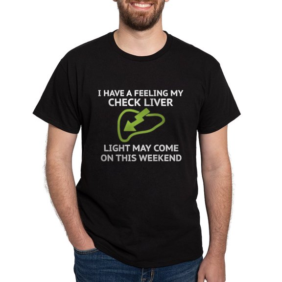 CafePress - Check Liver Light Dark T Shirt - Men's Classic Graphic Cotton T-Shirt