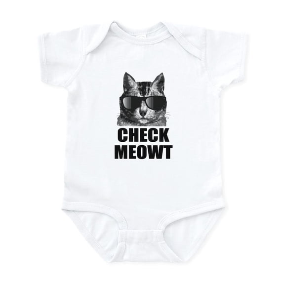 CafePress - Check Meowt Infant Bodysuit - Baby Light Bodysuit, Size Newborn - 24 Months