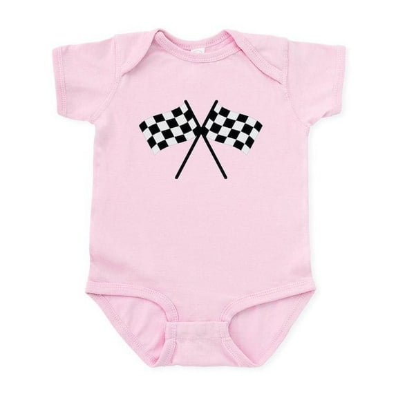 CafePress - Checker Flag Autorace Infant Bodysuit - Baby Light Bodysuit, Size Newborn - 24 Months